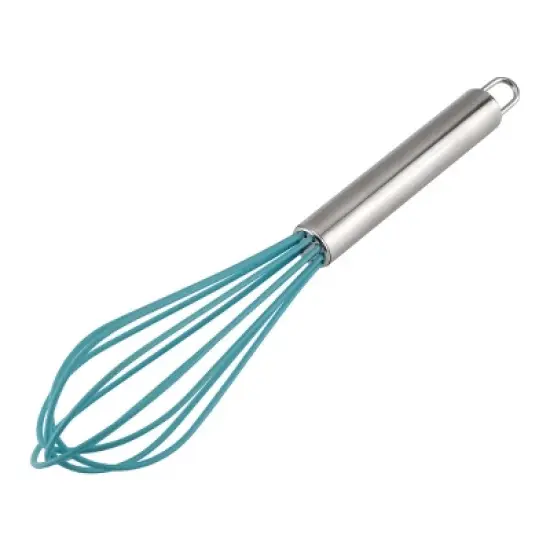 Unique Bargains Silicone Stainless Steel Home Blending Whisk 10" 1 Pc image {6}