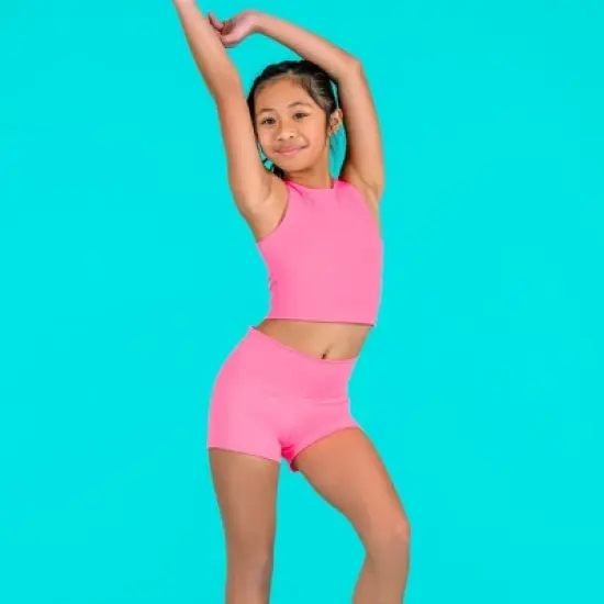 Destira Girls High Waisted Performance Short image {5}