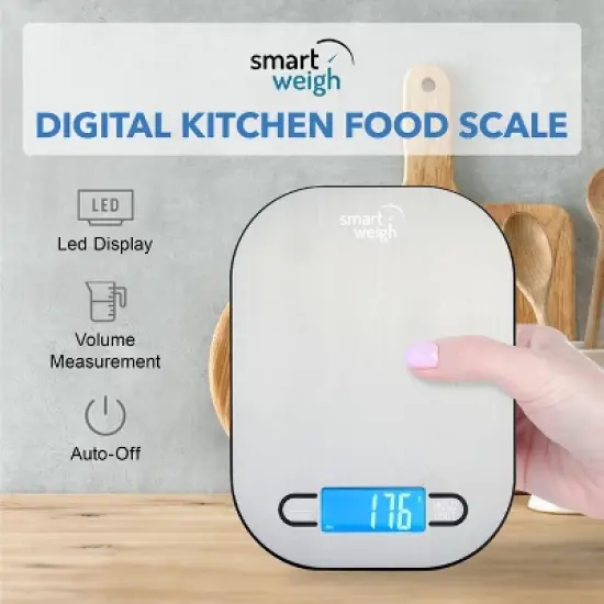 Smart Weigh Digital Kitchen Food Scale - Stainless Steel image {5}