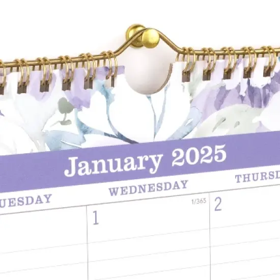 At-A-Glance 2025 Wall Calendar 11.875"x14.875" Floral: Twin-Wire Binding, Non-Toxic, Acid-Free Paper, Adult Stationery image {1}