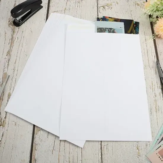 Unique Bargains Office Garden Coin Envelope Self-Adhesive Small Item Stamp Storage Packet White 25 Pcs image {4}