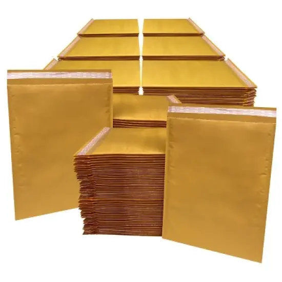 UOFFICE Pack of 400 Kraft Bubble Mailers 12.5" x 19" - #6 Self-Seal Padded Envelopes image {3}