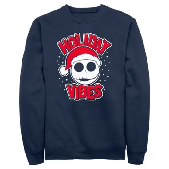 Men's The Nightmare Before Christmas Holiday Vibes Jack Skellington Sweatshirt image {3}