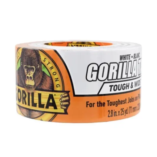 Gorilla Tough & Wide 2.88 in. W X 25 yd L White Repair Tape image {1}