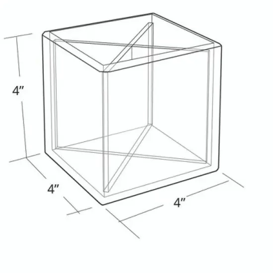 Azar Displays 4" Cube Pencil Holder with Divider image {3}