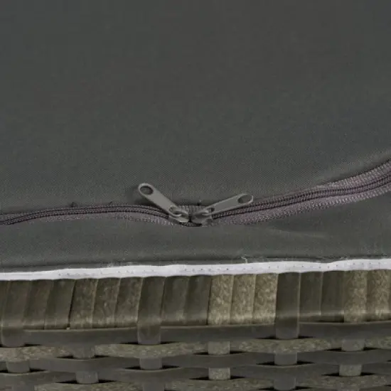 YOOCOZZ 200-Gallon Outdoor Wicker Rattan Deck Box with Large Storage Space, Lid and Removable Liner - Grey image {9}