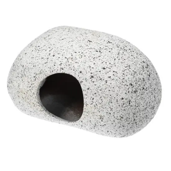Unique Bargains Ceramic Aquarium Hideaway Rock Cave Fish Tank Decoration Gray 3.66''x2.60''x2.05'' image {2}