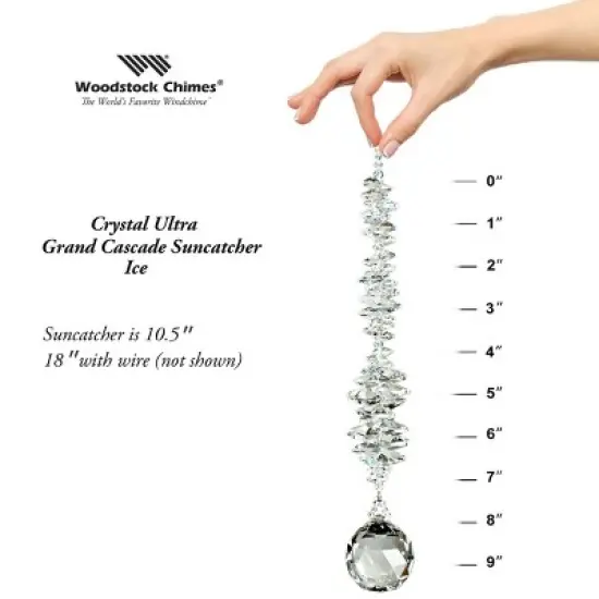 Woodstock Wind Chimes Woodstock Rainbow Makers Collection, Crystal Ultra Grand Cascade, 10.5'' Ice Crystal Suncatcher CCUI image {3}