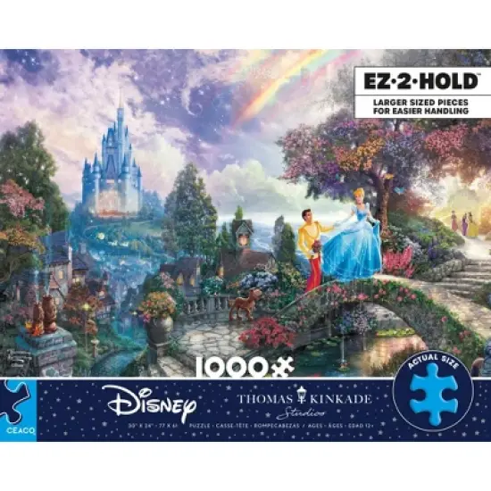 Ceaco Disney Thomas Kinkade: Cinderella Wished Upon a Dream Oversized Jigsaw Puzzle - 1000pc image {3}