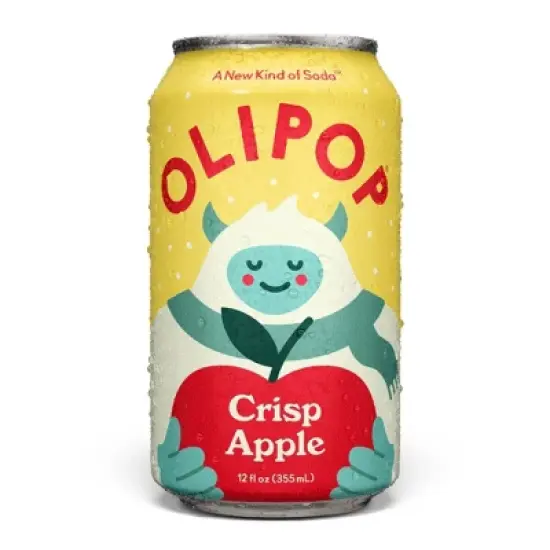 OLIPOP Crisp Apple Soda - 4ct/12 fl oz Cans image {1}