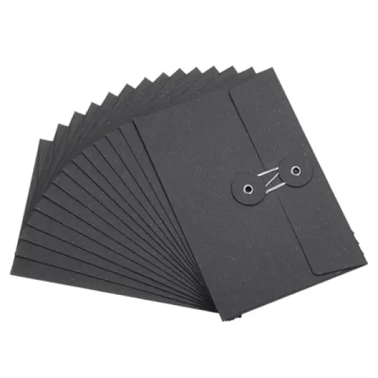 Unique Bargains Sturdy Paper Blank Card Envelopes with String Tie Closure 15 Pcs image {4}