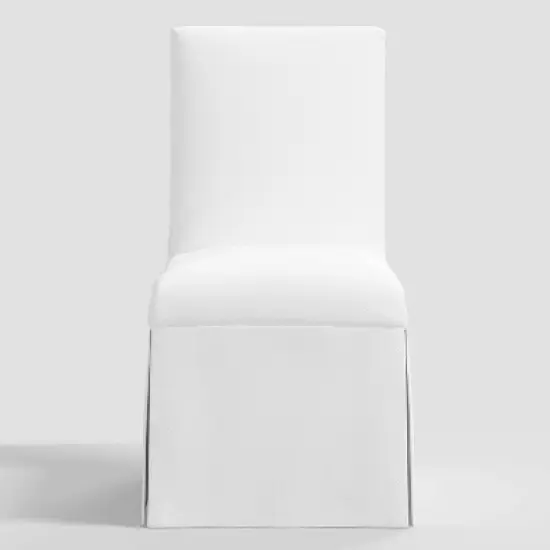 Samy Skirted Slipcover Dining Chair Twill White - Threshold&trade; image {1}