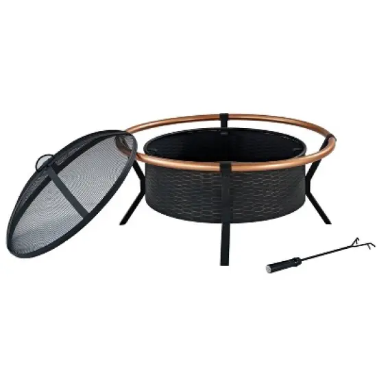 Yuma Fire Pit - Black - Crosley image {3}