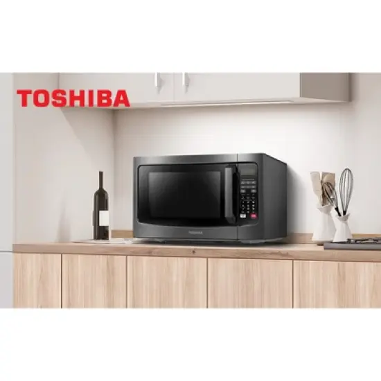 Toshiba 1.2-cu ft 1000-Watt Countertop Microwave Oven with Humidity Sensor and Eco Mode image {2}