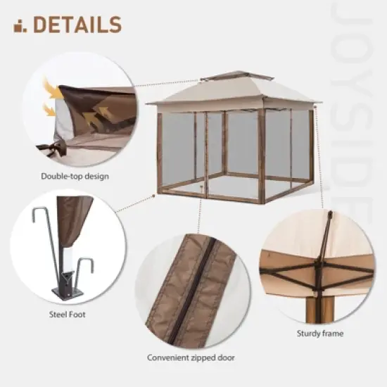 UPTIOT 11 Ft. W x 11 Ft. D Steel Pop-up Gazebo image {5}