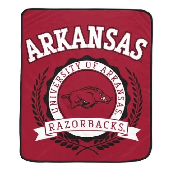NCAA Arkansas Razorbacks Crest Ultra Soft Blanket image {2}
