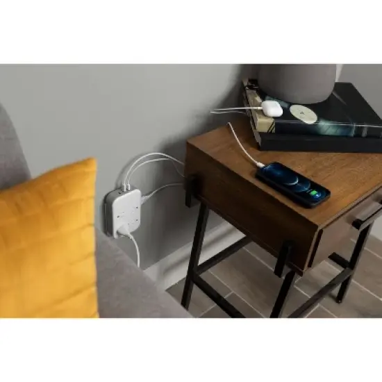 General Electric 4 Grounded Outlets and 4 Polarized Outlets with 2 USB-C and 1 USB-A Surge Tap White/Gray image {6}