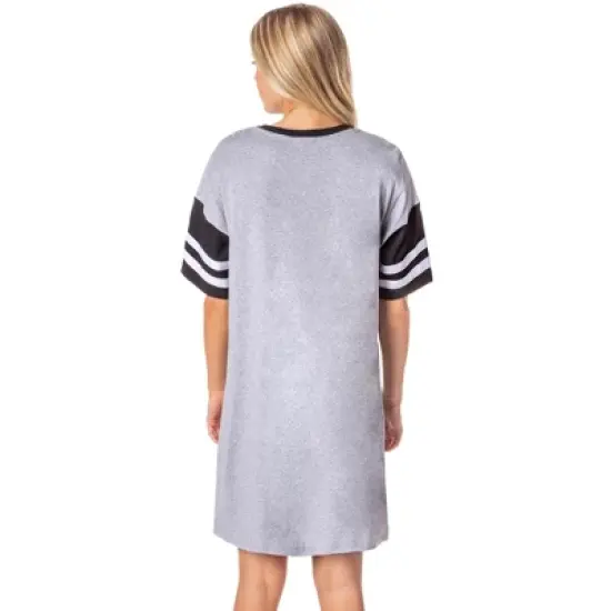 Star Wars Womens' Distressed Darth Vader Nightgown Sleep Pajama Shirt Grey image {1}