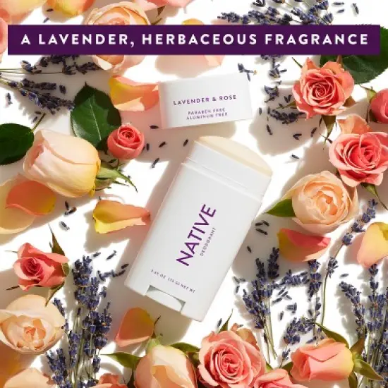 Native Lavendar & Rose Deodorant for Women - 2.65oz image {4}