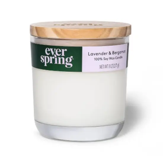 Lavender & Bergamot 100% Soy Wax Candle - Everspring image {5}