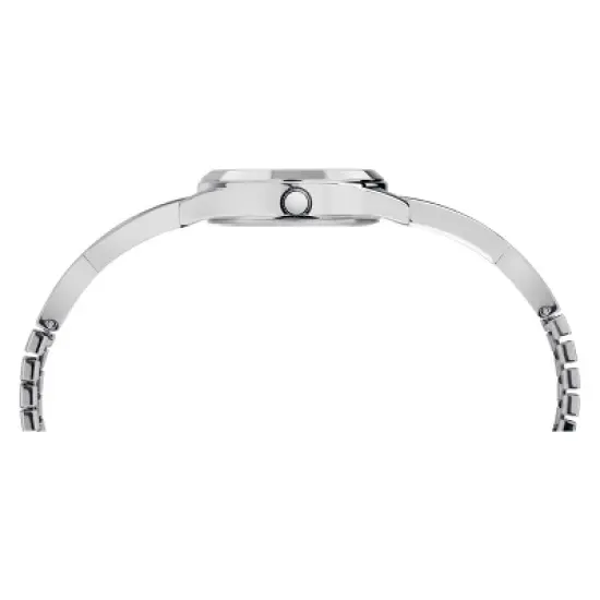 Women's Timex Stretch Bangle Watch - Silver TW2R98700JT image {1}
