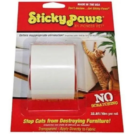 Sticky Paws on a Roll Stop Cats Destroying Furniture Anti Scratch Training image {9}