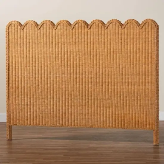 bali & pari Maritza Scalloped Rattan Pitrit Standalone Headboard image {3}