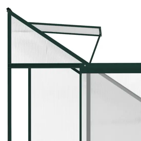 Outsunny Walk-In Garden Greenhouse Aluminum Polycarbonate with Roof Vent for Plants Herbs Vegetables image {5}