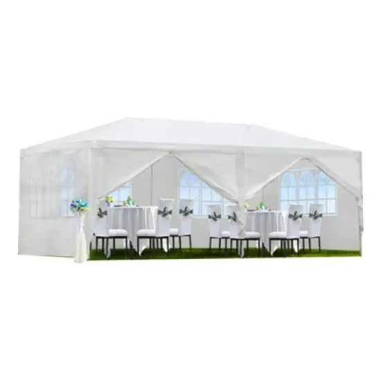 Garvee Outdoor Party Tent Gazebo, 10 x 20 FT Garden Gazebo Wedding Party Tent Canopy Marquee with 6 Removable Sidewalls image {5}