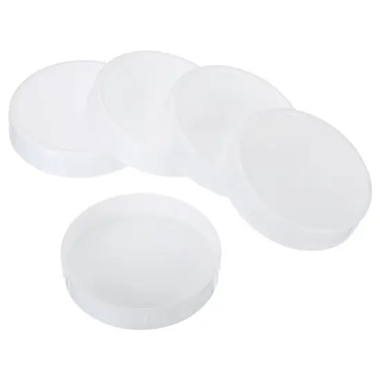 Unique Bargains Leak-Proof Plastic Mason Jar Lids with Silicone Sealing Ring 8 Pcs image {8}