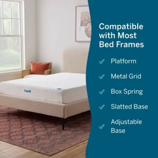 Lucid Comfort Collection Plush 10" Gel Memory Foam Mattress image {4}