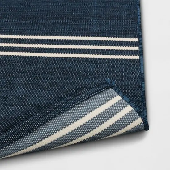 4' x 6' Outdoor Rug Stripe Navy - Threshold&trade; image {3}