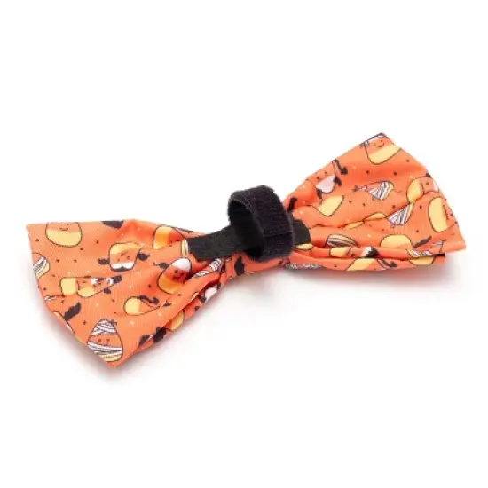 The Worthy Dog Candy Corn Ghouls Bow Tie - Adjustable Pet Collar Accessory image {1}