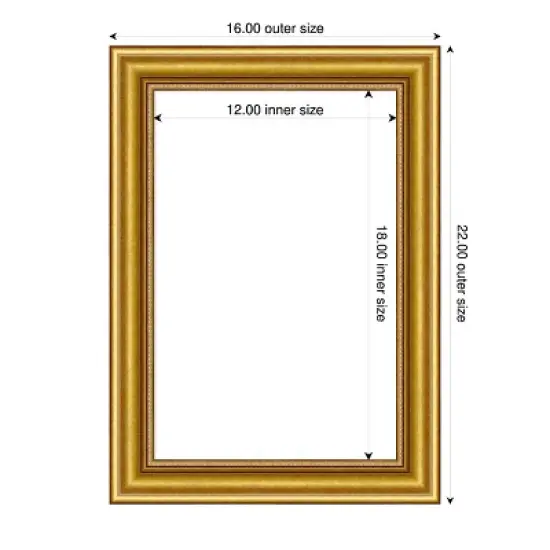 Amanti Art Townhouse Gold Framed Dry Erase Magnetic Board image {4}