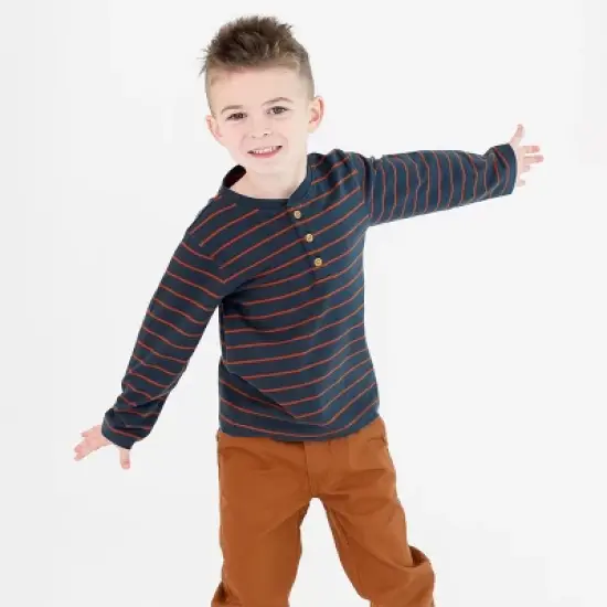 RuggedButts Boys Long Sleeve Henley Tee RuggedButts image {2}