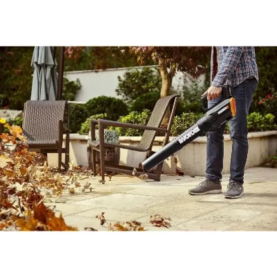 Worx WG547.2 20V Power Share TURBINE 4.0Ah Cordless Two-Speed Leaf Blower image {3}