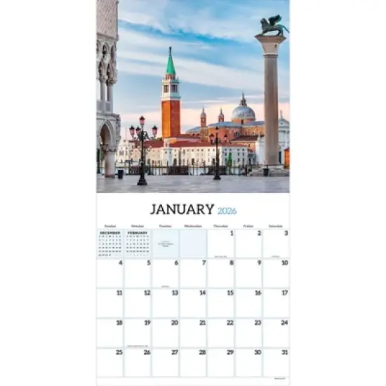 TF Publishing 13.5"x14.5" 2026 Italy Wall Calendar image {5}