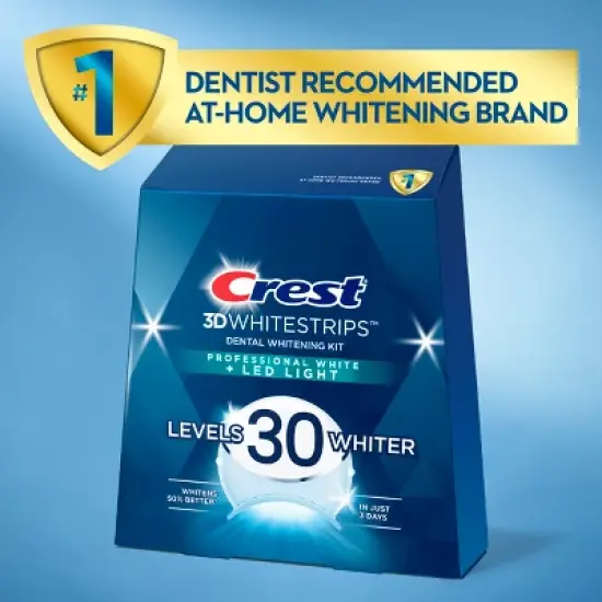 Crest 3D Whitestrips Professional White with LED Accelerator Light At-home Teeth Whitening Kit  - 19 Treatments image {3}