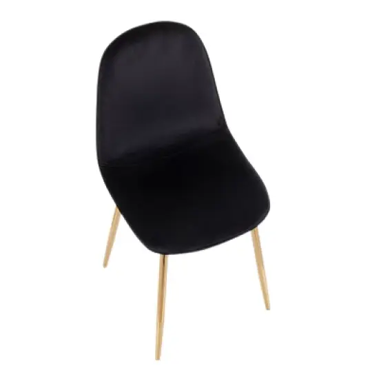 Set of 2 Pebble Contemporary Dining Chairs Gold/Black - LumiSource image {6}