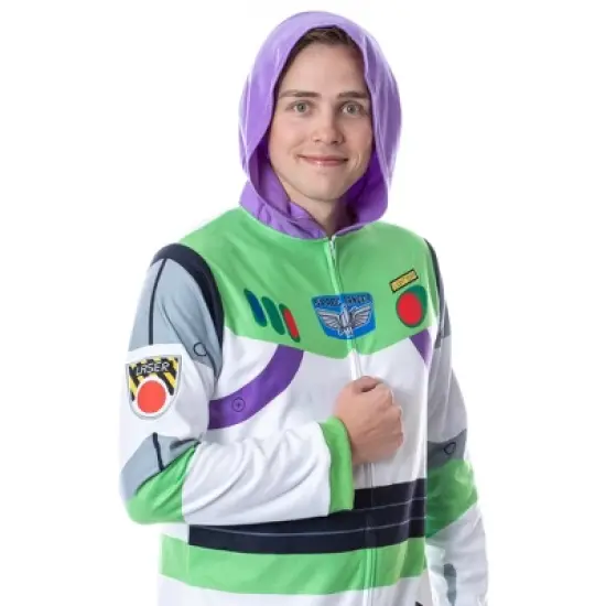 Disney Mens' Toy Story Buzz Lightyear Costume Pajama Union Suit White image {1}