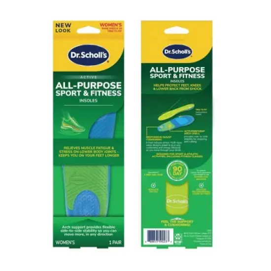 Dr. Scholl's All-Purpose Sport & Fitness Women's Trim to Fit Comfort Shoe Insole - 1 Pair  - Size 6-10 image {2}