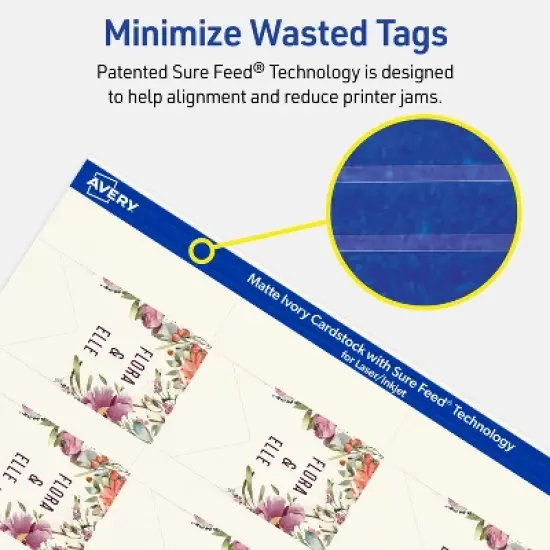 Avery Banner Flag Tags, 1-1/2" x 2-1/3", Matte Ivory, 150 Total image {6}