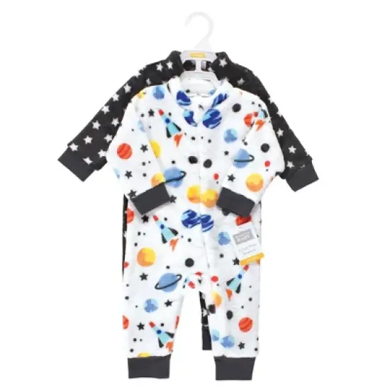 Hudson Baby Unisex Toddler Plush Jumpsuits, Space Adventure image {1}