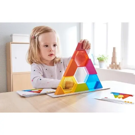 HABA Stacking Game Color Crystals with 12 Template Cards (Made in Germany) image {3}