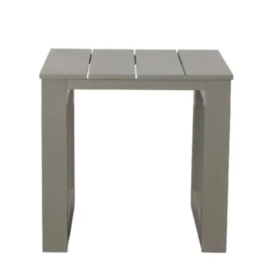 DSVIMOY Patio End Table, Neutral Tones, Modern Geometric Pattern, Tan, 21.3"*21.5"*20.5" image {4}