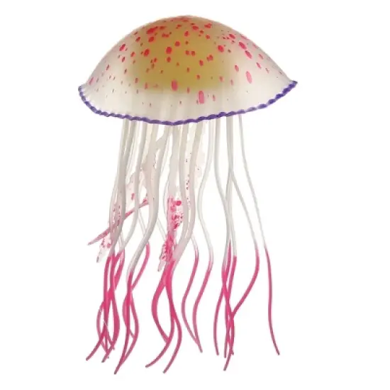 Unique Bargains Silicone Fluorescent Jellyfish Glow Aquarium Decor Ornaments with Suction Cup  2.6"x4.5" image {6}