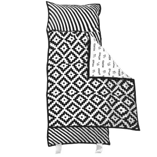 Bacati - LOVE Black Toddler Nap Mat image {3}