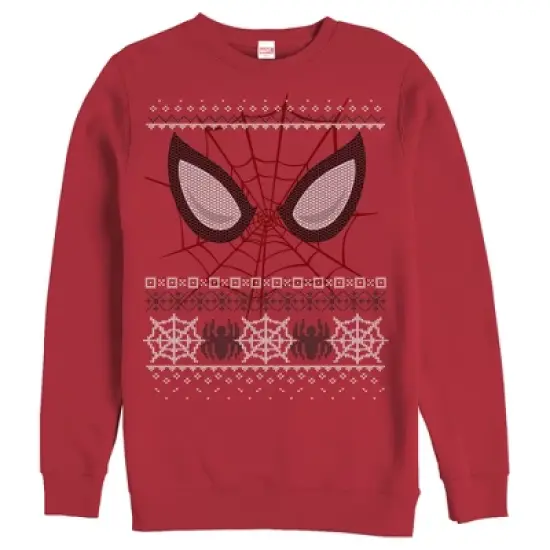 Men's Marvel Ugly Christmas Spider-Man Mask Sweatshirt image {2}