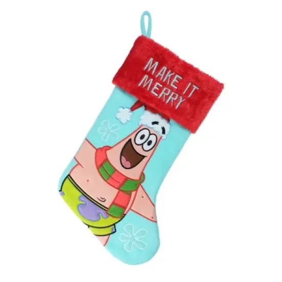 SpongeBob SquarePants Patrick Star Applique Holiday Stocking 20" image {1}