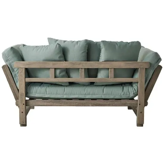 Cambridge Casual Westlake Convertible Mahogany Outdoor Patio Daybed with Cushion image {7}